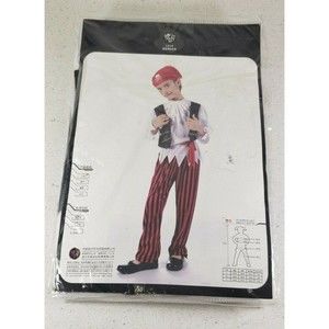 Kids Caribbean Pirate Costume Small 4-6 With Headscarf New